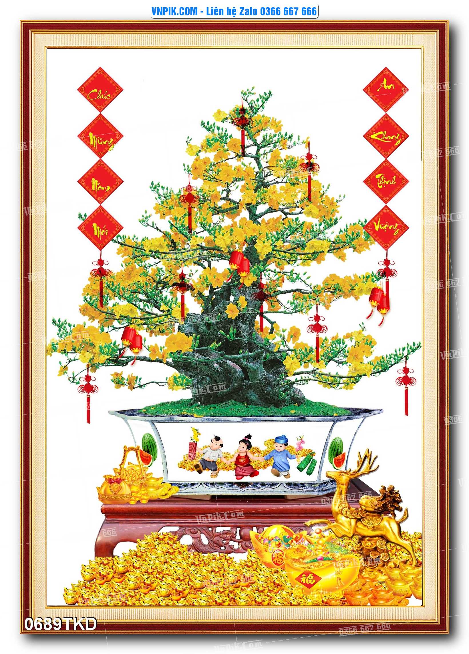 Tranh Khổ Dọc – Tranh Thác Nước – Tranh Phong Cảnh Đẹp – Tranh Treo Tường – Mã file 0689TKD