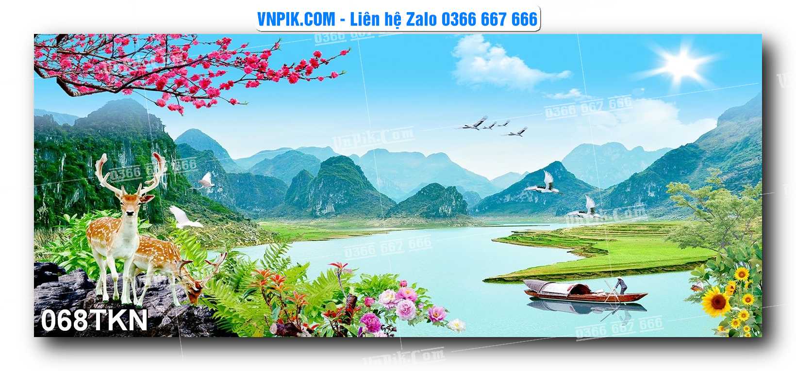 File PSD Vector Tranh Khổ Ngang – Tranh Thác Nước – Tranh Phong Cảnh Đẹp – Mã file 068TKN