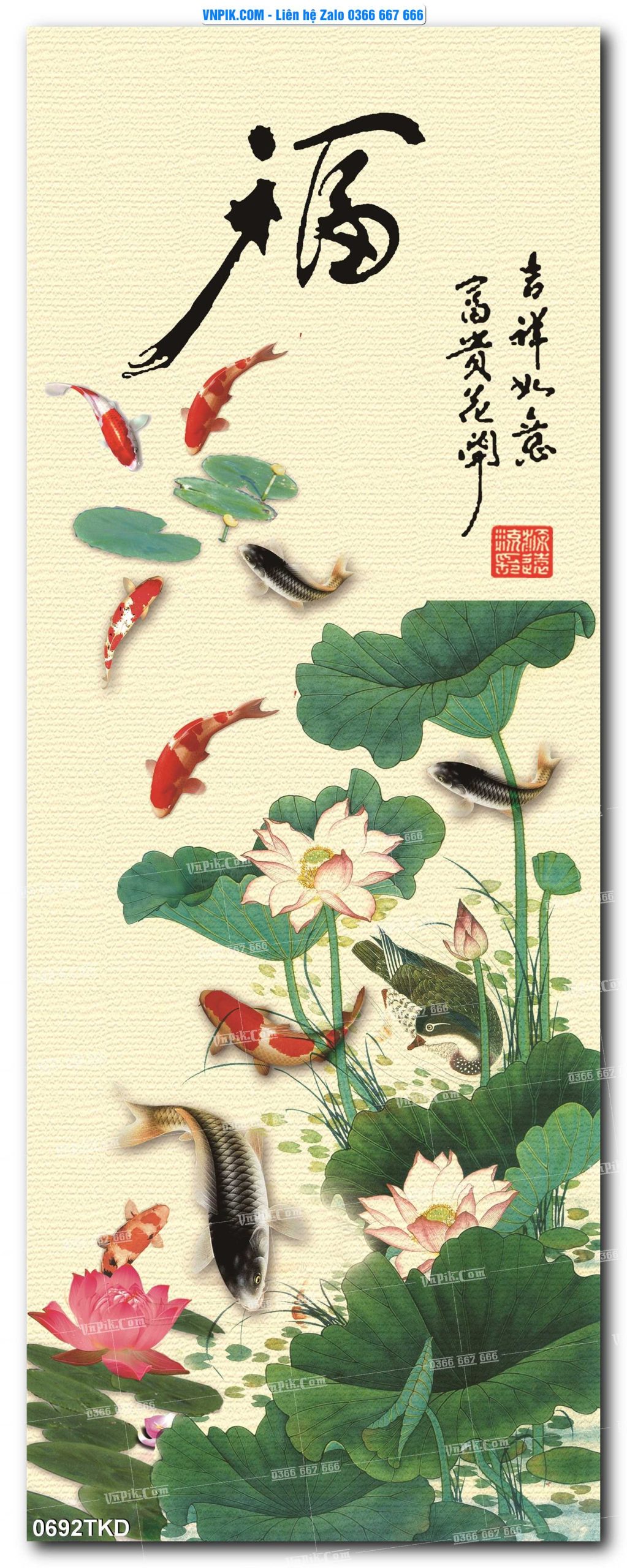 Tranh Khổ Dọc – Tranh Thác Nước – Tranh Phong Cảnh Đẹp – Tranh Treo Tường – Mã file 0692TKD