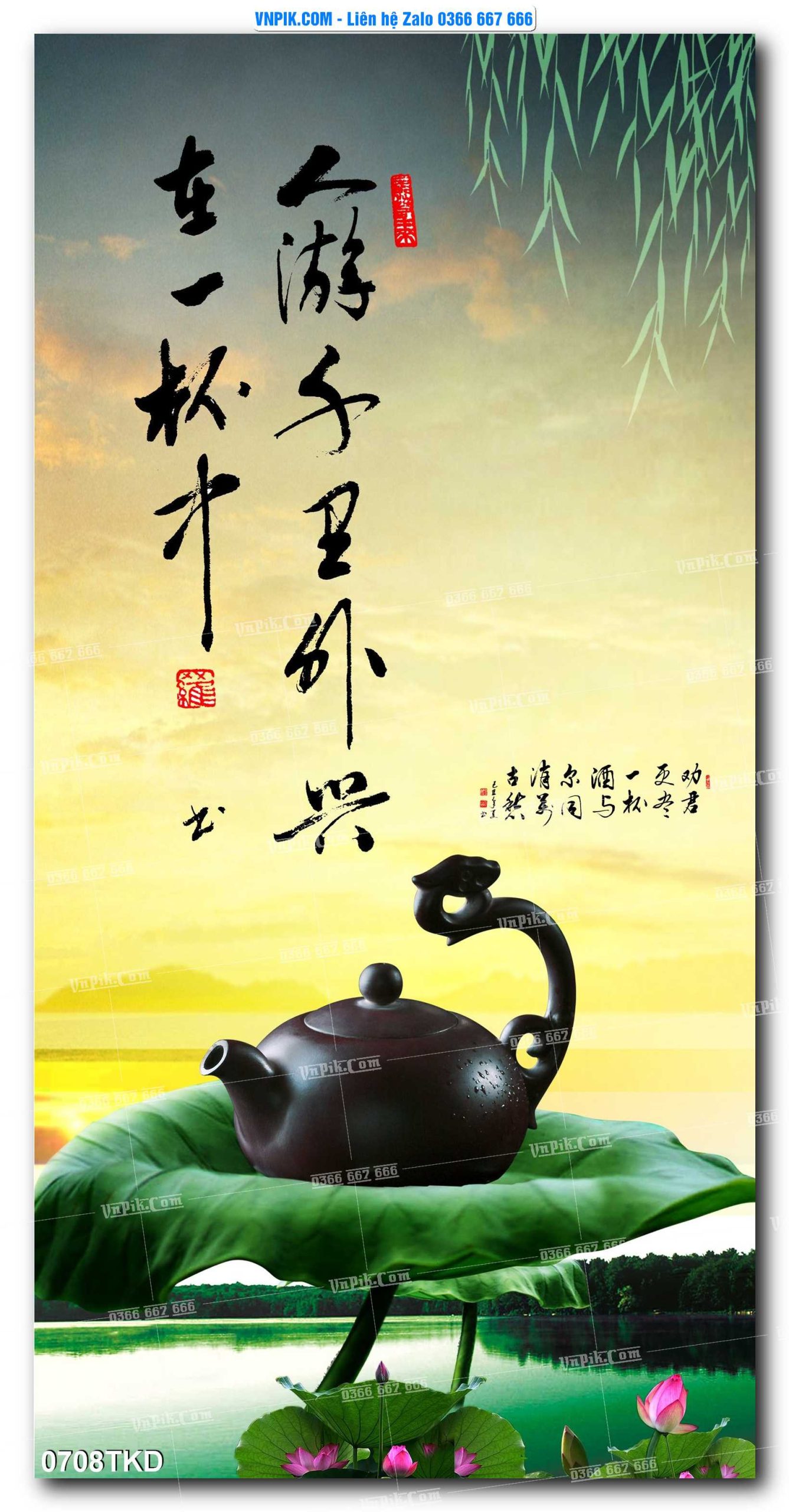 Tranh Khổ Dọc – Tranh Thác Nước – Tranh Phong Cảnh Đẹp – Tranh Treo Tường – Mã file 0708TKD