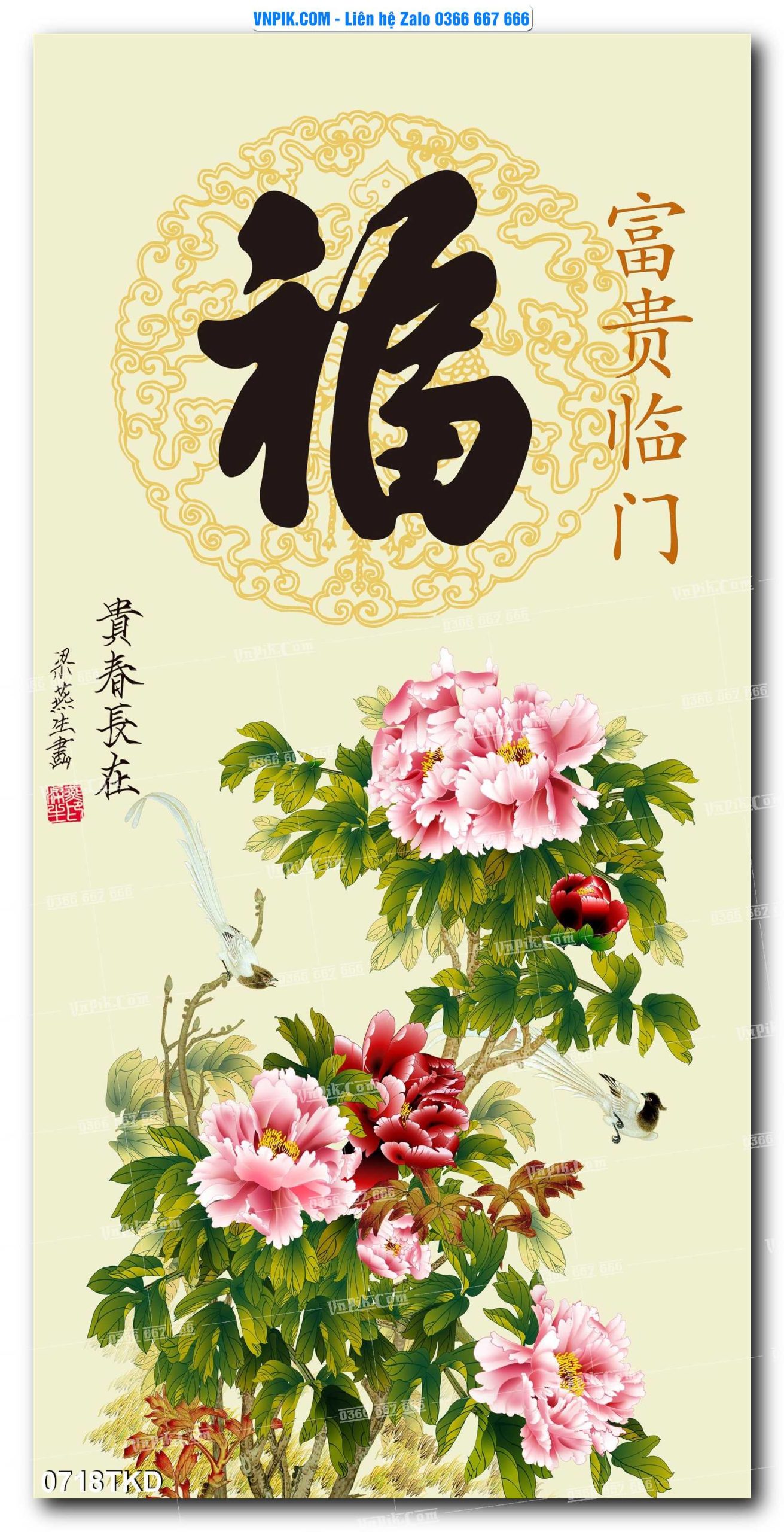 Tranh Khổ Dọc – Tranh Thác Nước – Tranh Phong Cảnh Đẹp – Tranh Treo Tường – Mã file 0718TKD