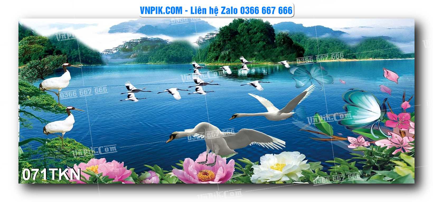 File PSD Vector Tranh Khổ Ngang – Tranh Thác Nước – Tranh Phong Cảnh Đẹp – Mã file 071TKN