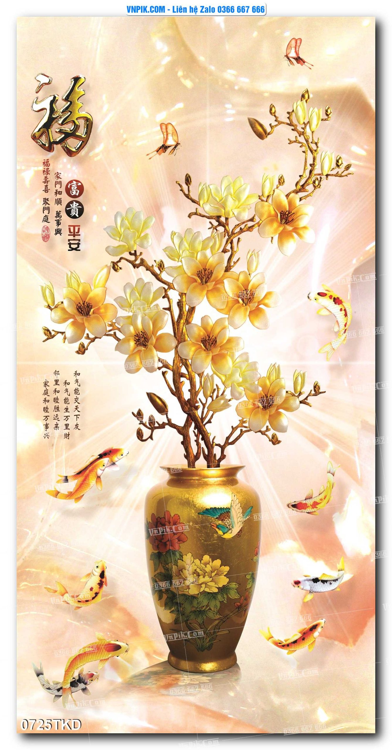 Tranh Khổ Dọc – Tranh Thác Nước – Tranh Phong Cảnh Đẹp – Tranh Treo Tường – Mã file 0725TKD