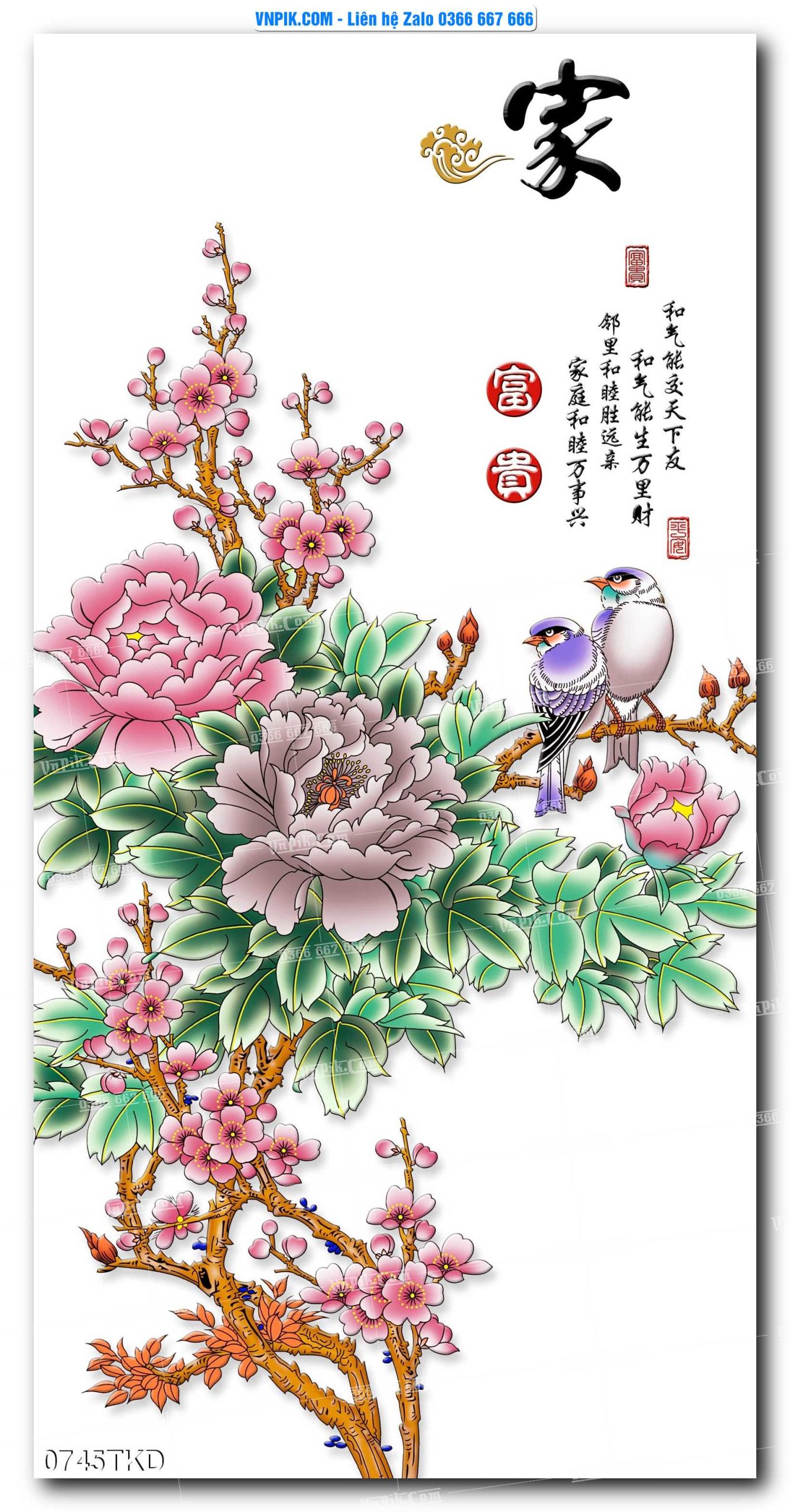 Tranh Khổ Dọc – Tranh Thác Nước – Tranh Phong Cảnh Đẹp – Tranh Treo Tường – Mã file 0745TKD