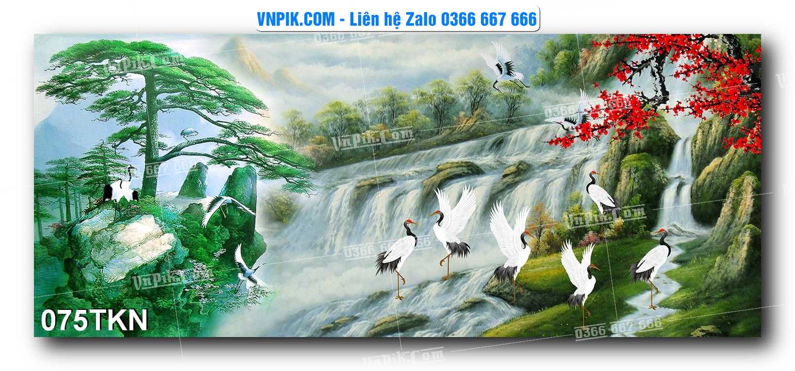 File PSD Vector Tranh Khổ Ngang – Tranh Thác Nước – Tranh Phong Cảnh Đẹp – Mã file 075TKN