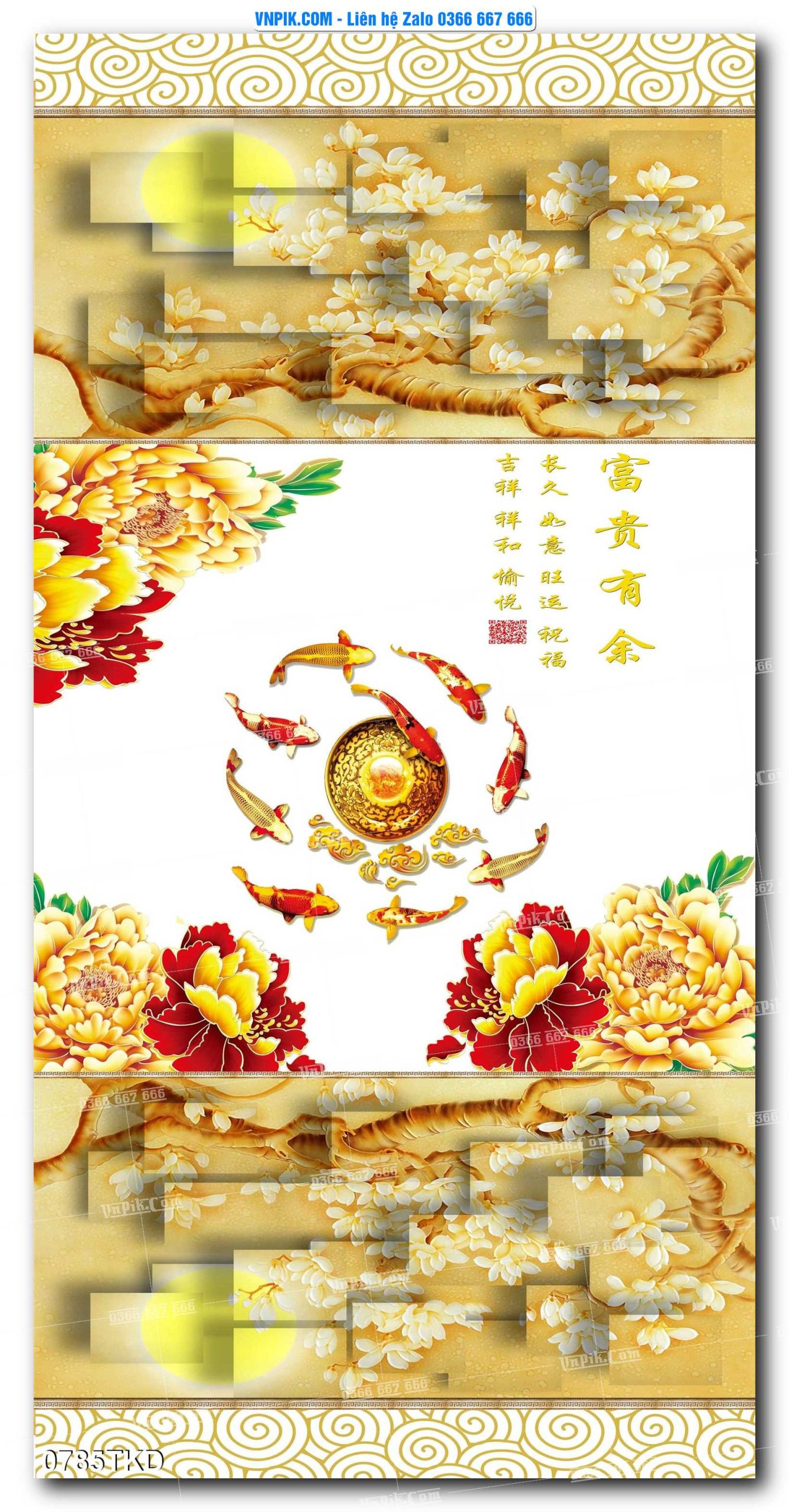 Tranh Khổ Dọc – Tranh Thác Nước – Tranh Phong Cảnh Đẹp – Tranh Treo Tường – Mã file 0785TKD
