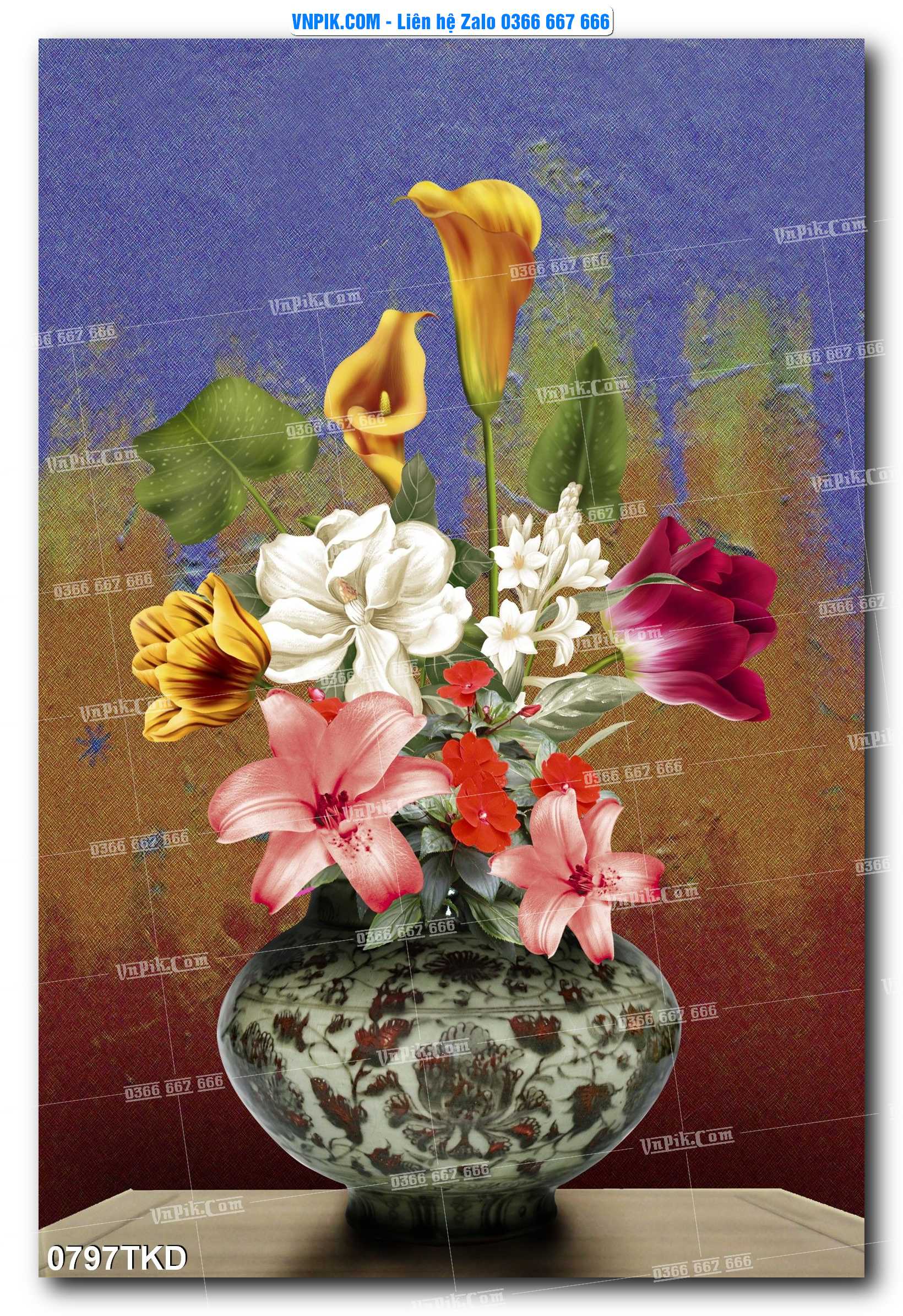 Tranh Khổ Dọc – Tranh Thác Nước – Tranh Phong Cảnh Đẹp – Tranh Treo Tường – Mã file 0797TKD
