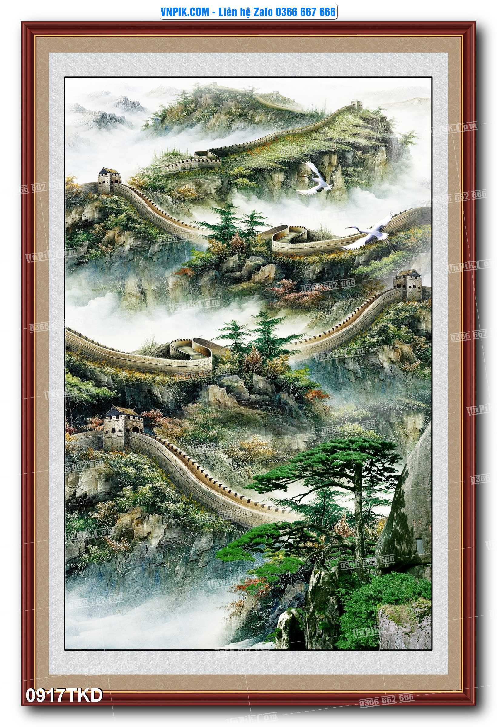 Tranh Khổ Dọc – Tranh Thác Nước – Tranh Phong Cảnh Đẹp – Tranh Treo Tường – Mã file 0917TKD