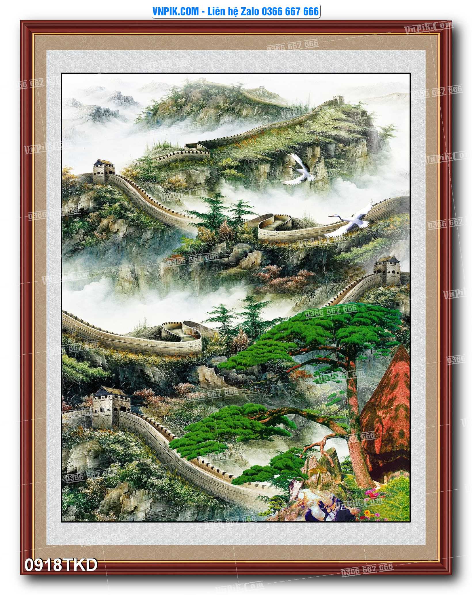 Tranh Khổ Dọc – Tranh Thác Nước – Tranh Phong Cảnh Đẹp – Tranh Treo Tường – Mã file 0918TKD