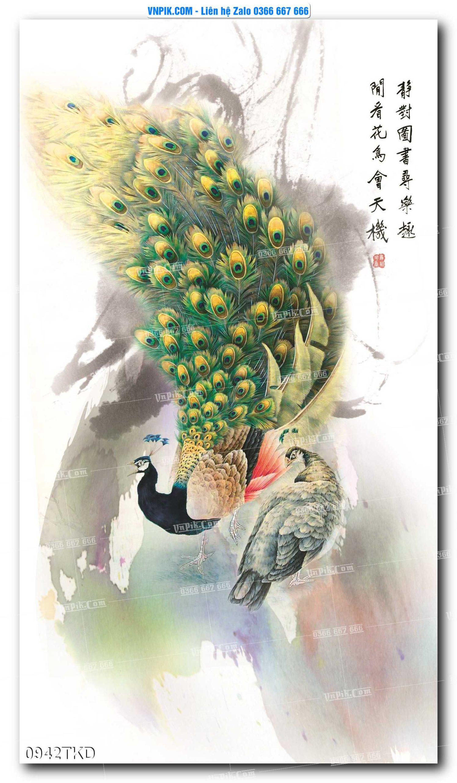 Tranh Khổ Dọc – Tranh Thác Nước – Tranh Phong Cảnh Đẹp – Tranh Treo Tường – Mã file 0942TKD