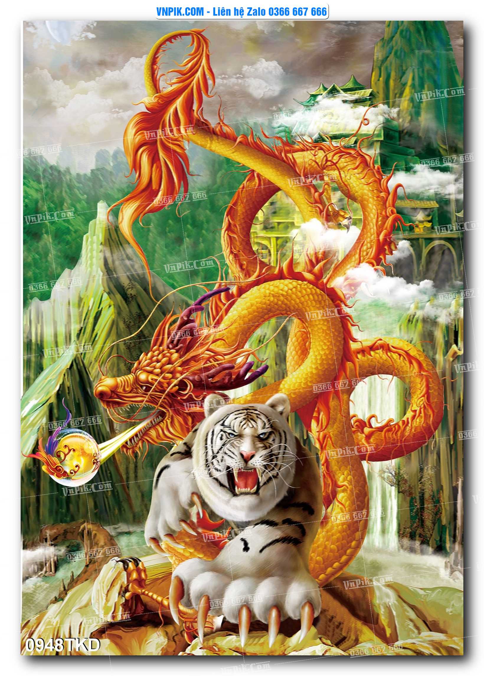 Tranh Khổ Dọc – Tranh Thác Nước – Tranh Phong Cảnh Đẹp – Tranh Treo Tường – Mã file 0948TKD