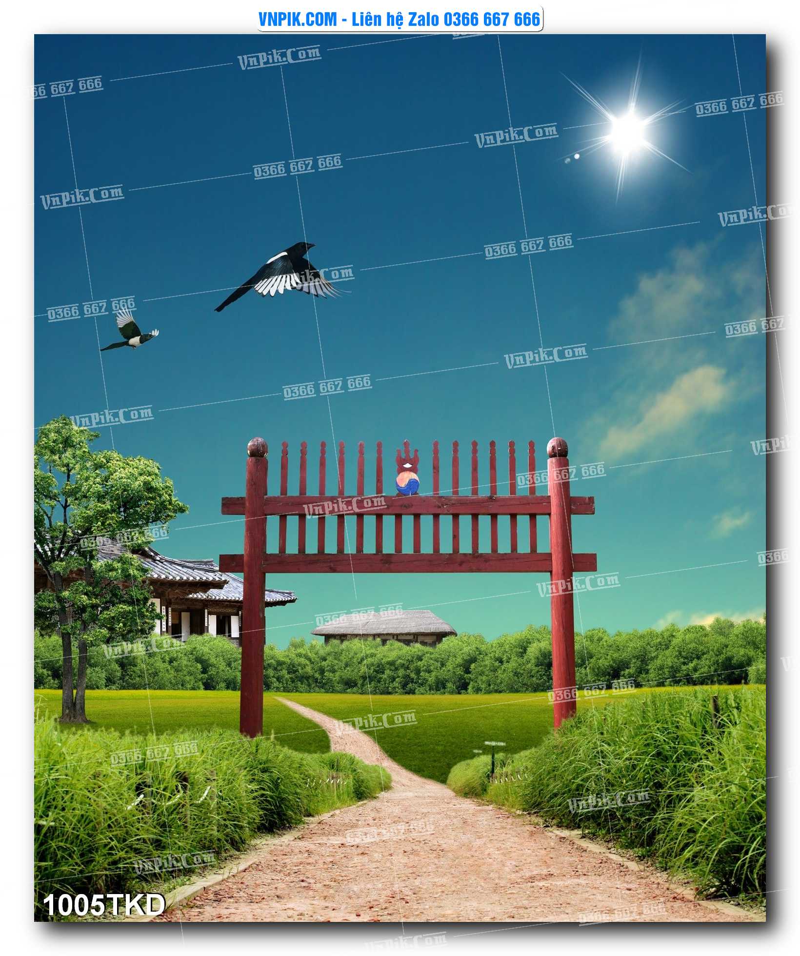 Tranh Khổ Dọc – Tranh Thác Nước – Tranh Phong Cảnh Đẹp – Tranh Treo Tường – Mã file 1005TKD