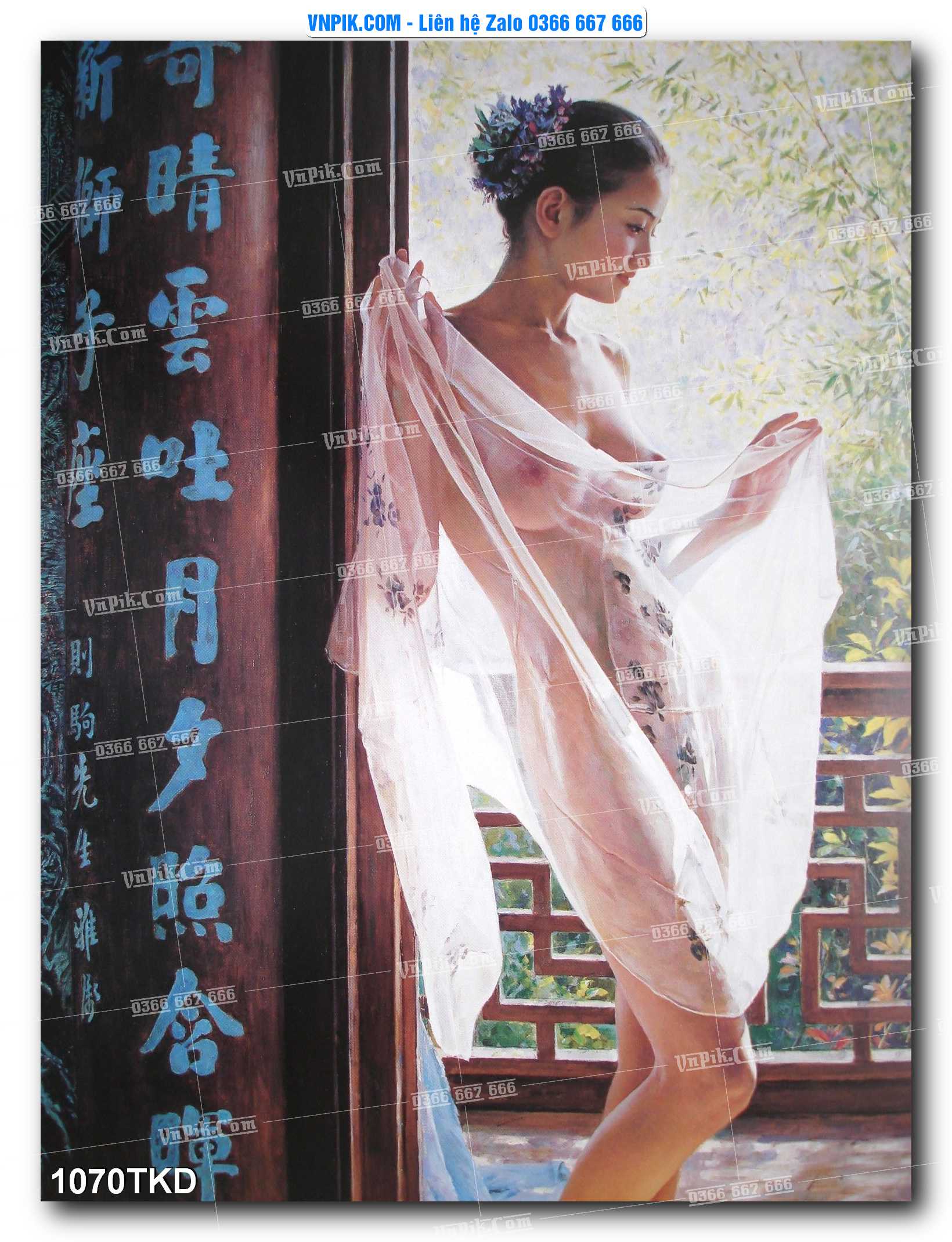 Tranh Khổ Dọc – Tranh Thác Nước – Tranh Phong Cảnh Đẹp – Tranh Treo Tường – Mã file 1070TKD
