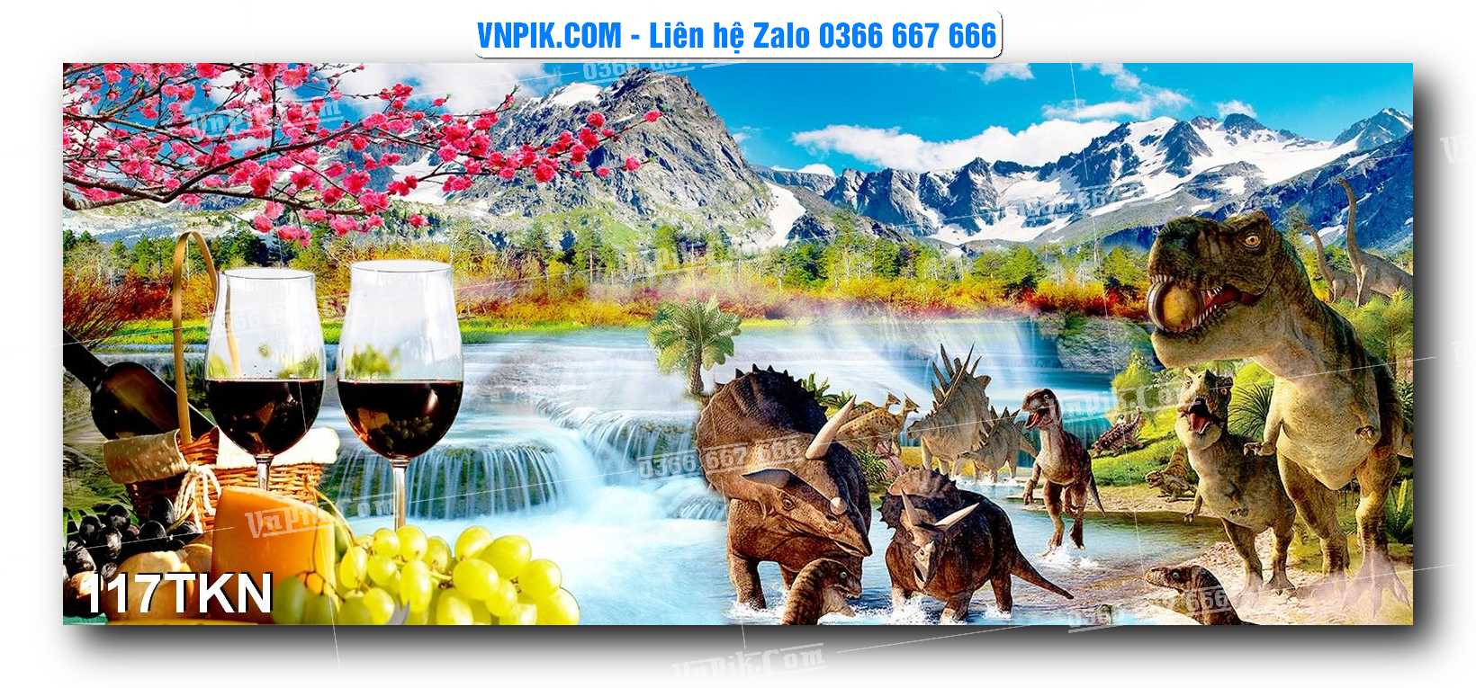 File PSD Vector Tranh Khổ Ngang – Tranh Thác Nước – Tranh Phong Cảnh Đẹp – Mã file 117TKN