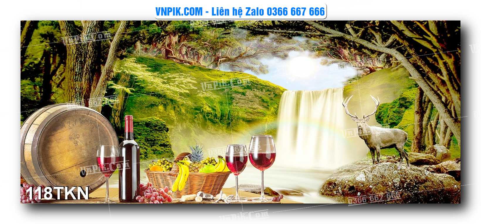 File PSD Vector Tranh Khổ Ngang – Tranh Thác Nước – Tranh Phong Cảnh Đẹp – Mã file 118TKN