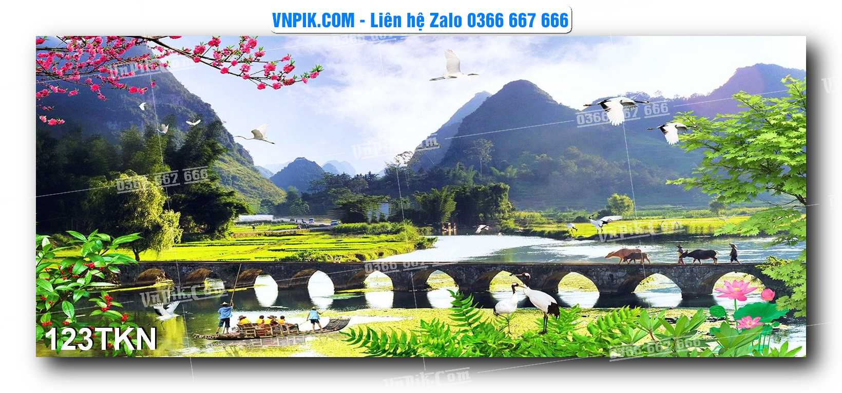 File PSD Vector Tranh Khổ Ngang – Tranh Thác Nước – Tranh Phong Cảnh Đẹp – Mã file 123TKN