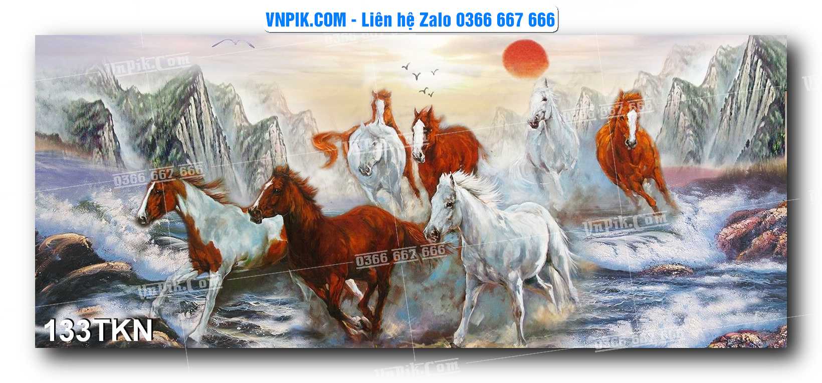File PSD Vector Tranh Khổ Ngang – Tranh Thác Nước – Tranh Phong Cảnh Đẹp – Mã file 133TKN