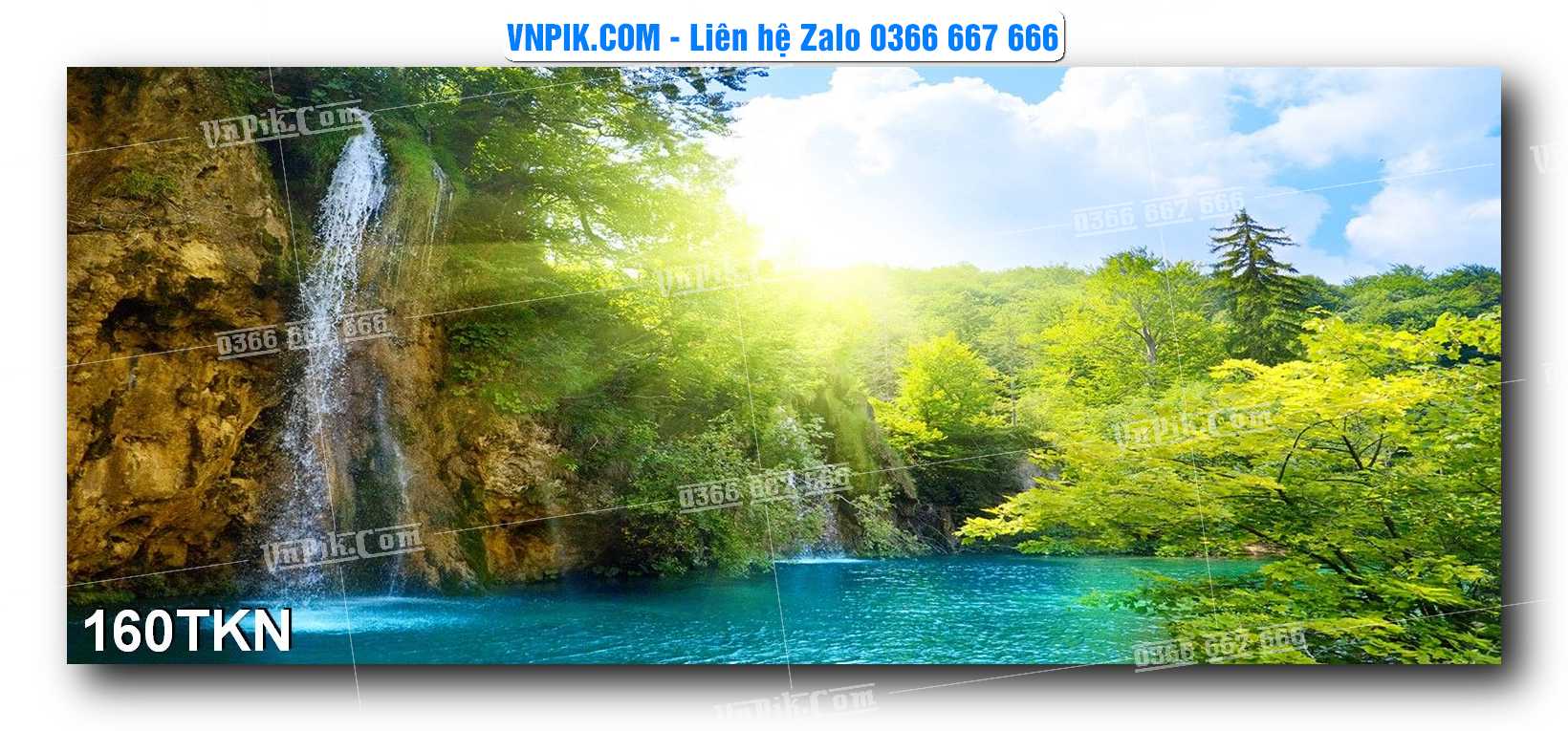 File PSD Vector Tranh Khổ Ngang – Tranh Thác Nước – Tranh Phong Cảnh Đẹp – Mã file 160TKN
