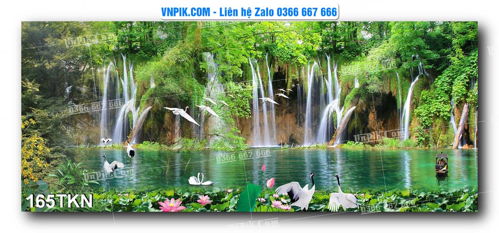 File PSD Vector Tranh Khổ Ngang – Tranh Thác Nước – Tranh Phong Cảnh Đẹp – Mã file 165TKN