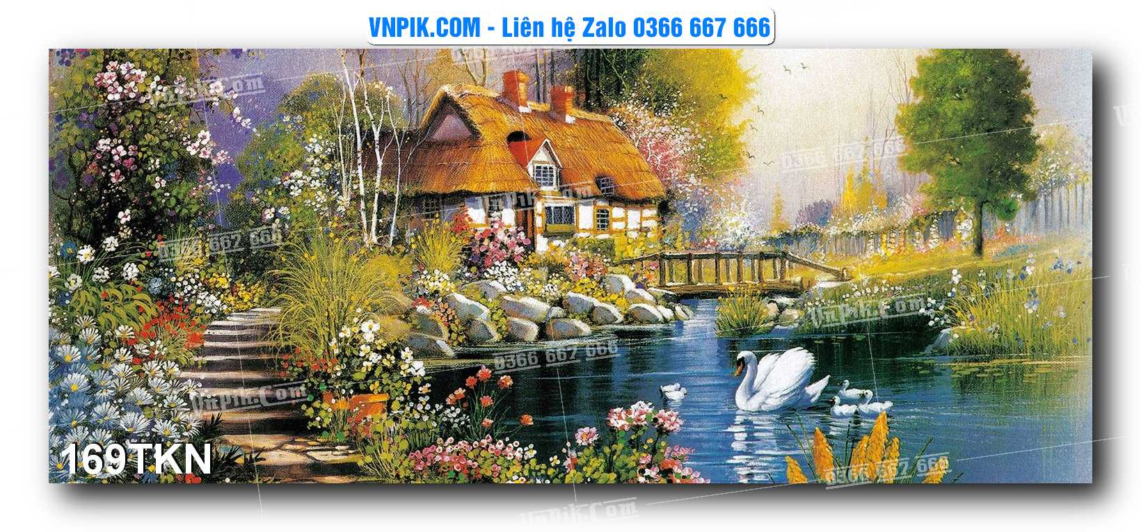 File PSD Vector Tranh Khổ Ngang – Tranh Thác Nước – Tranh Phong Cảnh Đẹp – Mã file 169TKN