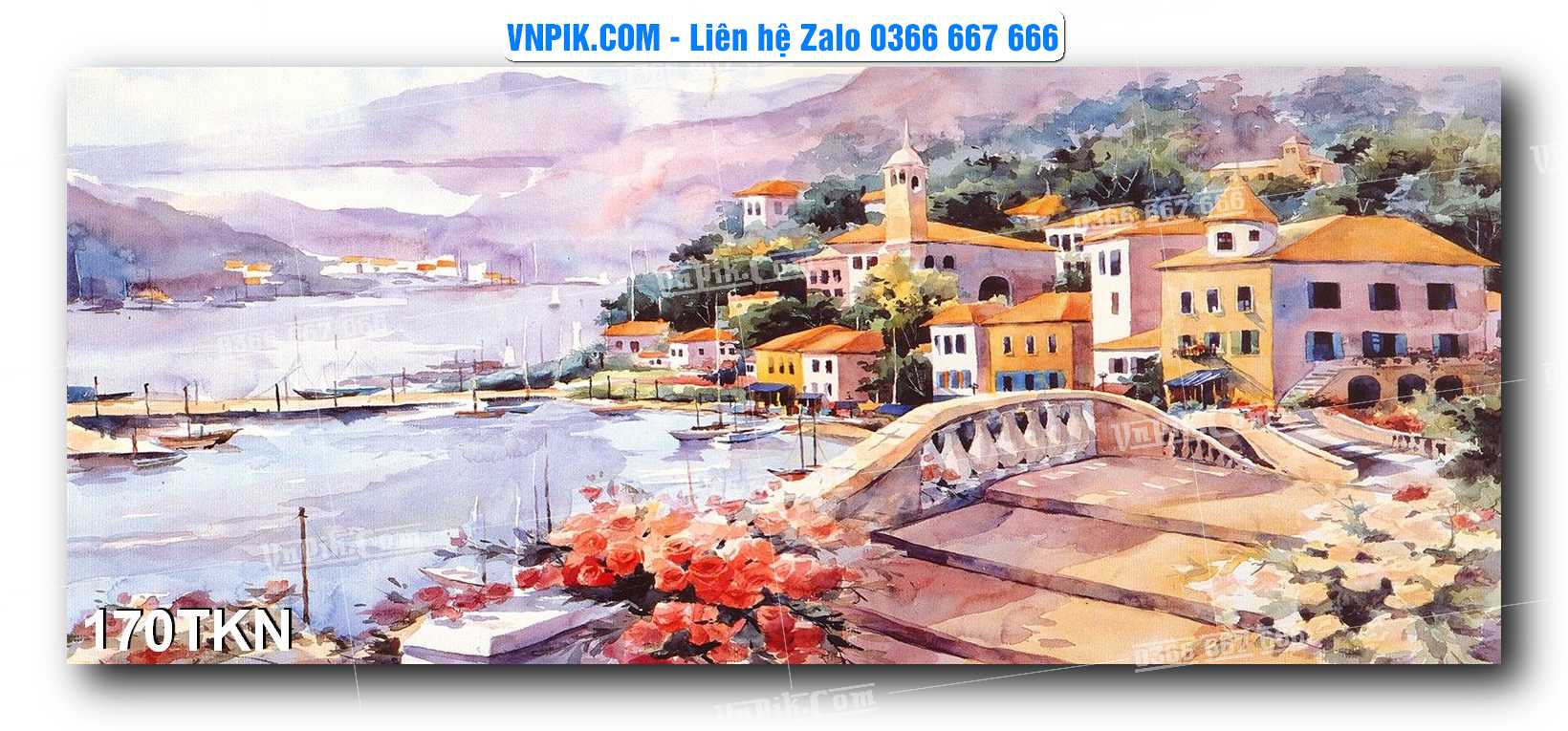 File PSD Vector Tranh Khổ Ngang – Tranh Thác Nước – Tranh Phong Cảnh Đẹp – Mã file 170TKN