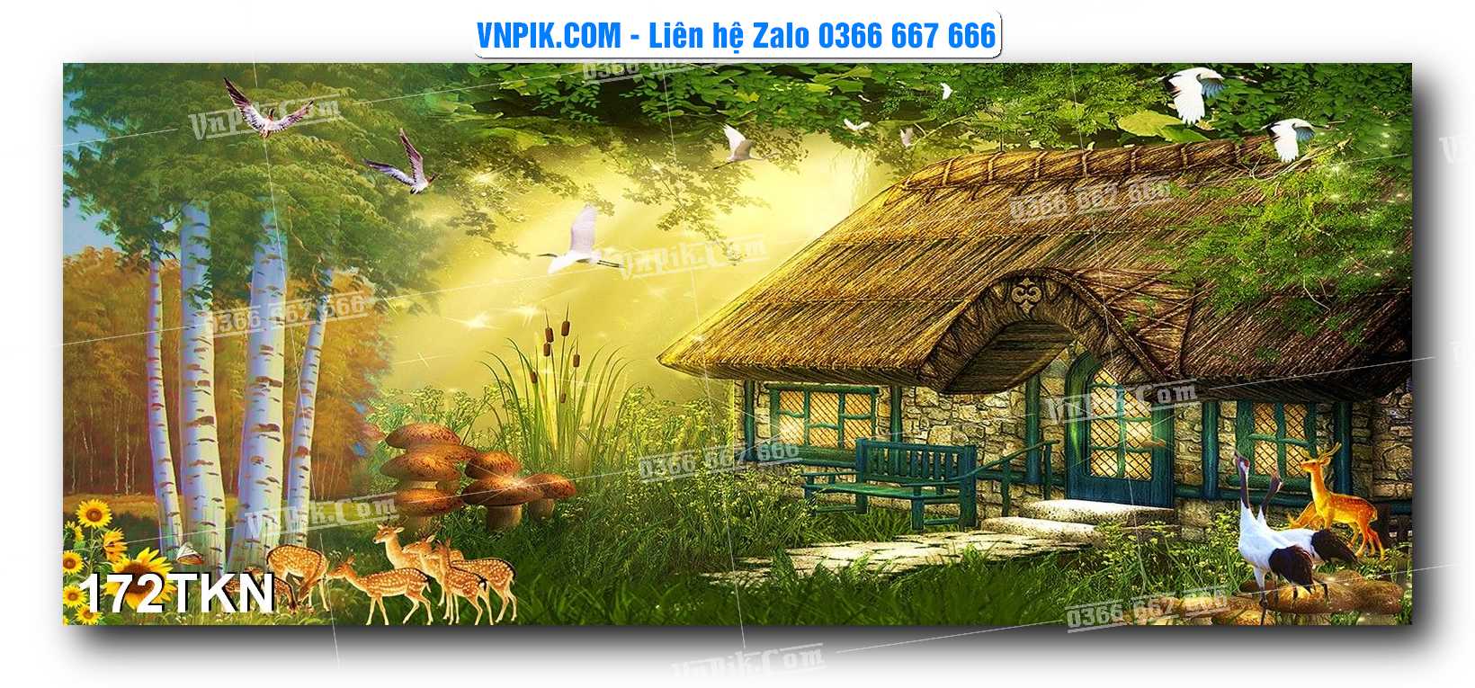 File PSD Vector Tranh Khổ Ngang – Tranh Thác Nước – Tranh Phong Cảnh Đẹp – Mã file 172TKN