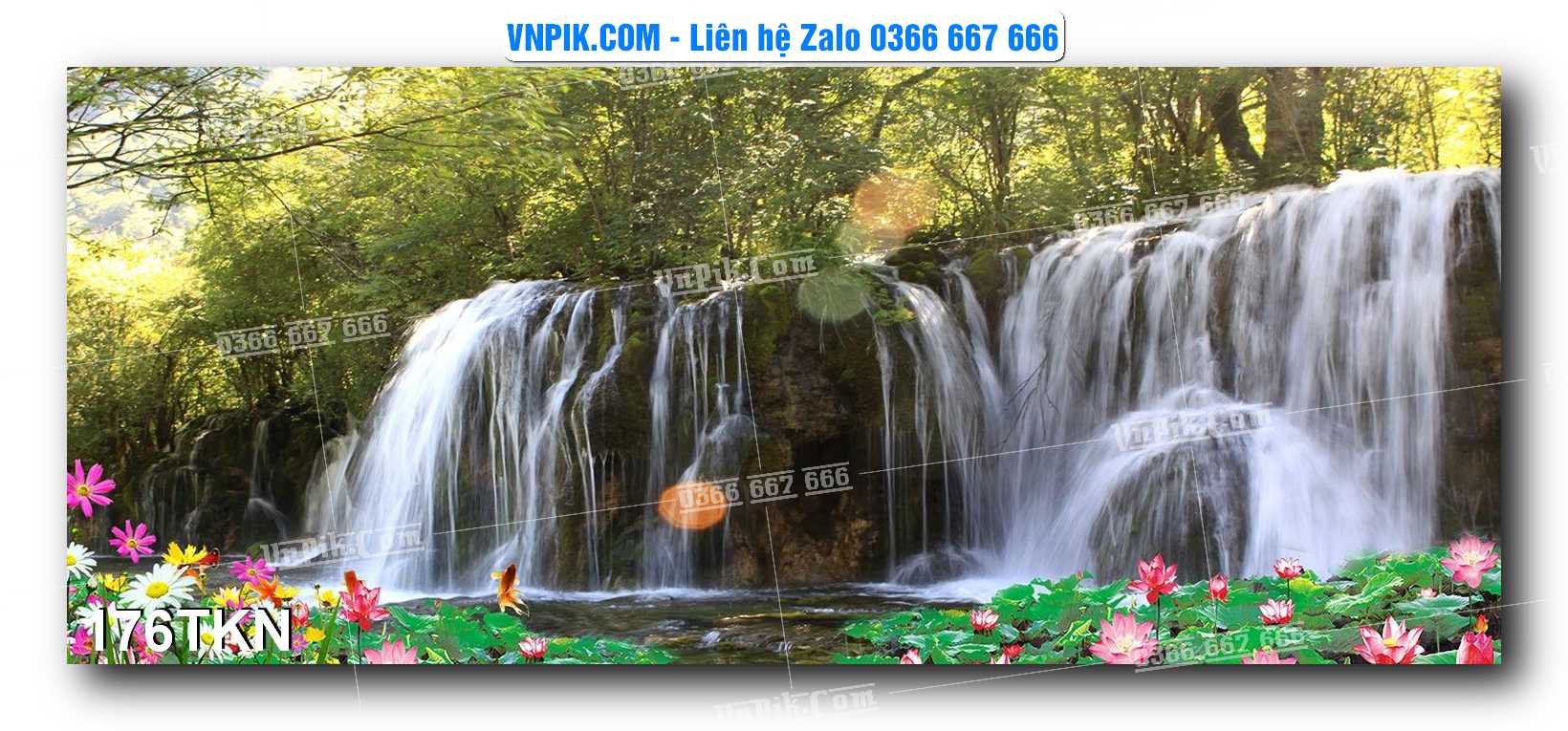 File PSD Vector Tranh Khổ Ngang – Tranh Thác Nước – Tranh Phong Cảnh Đẹp – Mã file 176TKN