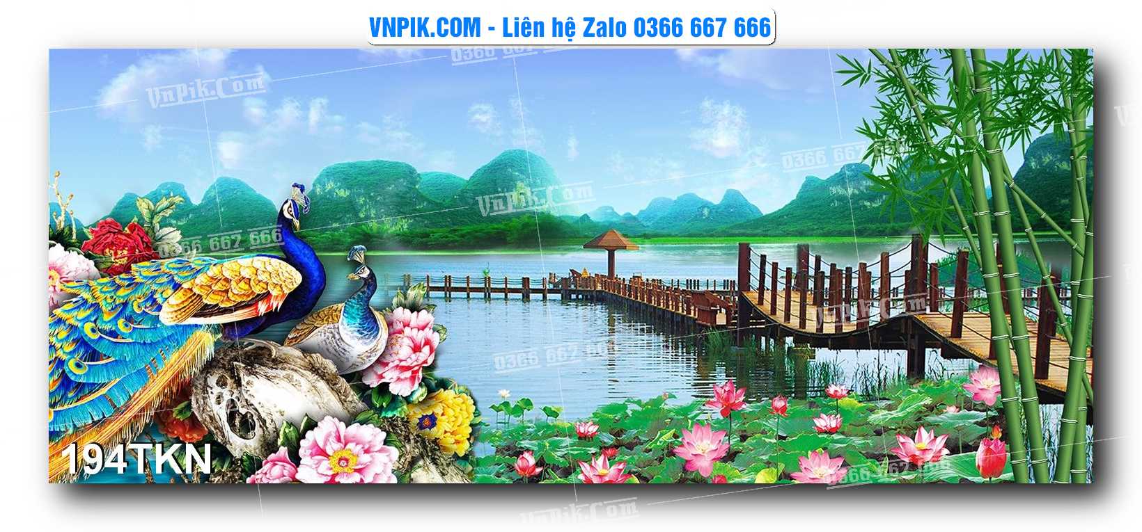 File PSD Vector Tranh Khổ Ngang – Tranh Thác Nước – Tranh Phong Cảnh Đẹp – Mã file 194TKN
