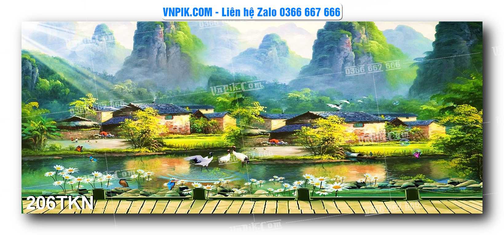 File PSD Vector Tranh Khổ Ngang – Tranh Thác Nước – Tranh Phong Cảnh Đẹp – Mã file 206TKN