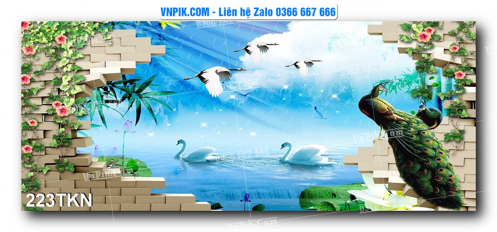 File PSD Vector Tranh Khổ Ngang – Tranh Thác Nước – Tranh Phong Cảnh Đẹp – Mã file 223TKN