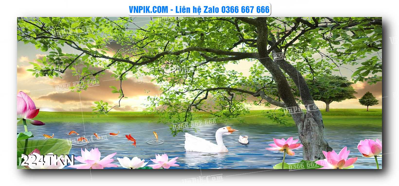 File PSD Vector Tranh Khổ Ngang – Tranh Thác Nước – Tranh Phong Cảnh Đẹp – Mã file 224TKN