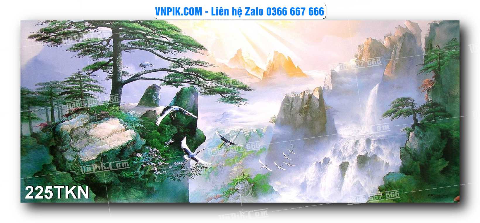 File PSD Vector Tranh Khổ Ngang – Tranh Thác Nước – Tranh Phong Cảnh Đẹp – Mã file 225TKN