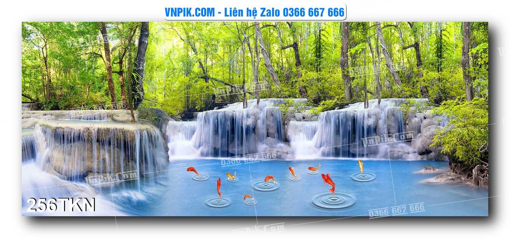 File PSD Vector Tranh Khổ Ngang – Tranh Thác Nước – Tranh Phong Cảnh Đẹp – Mã file 256TKN