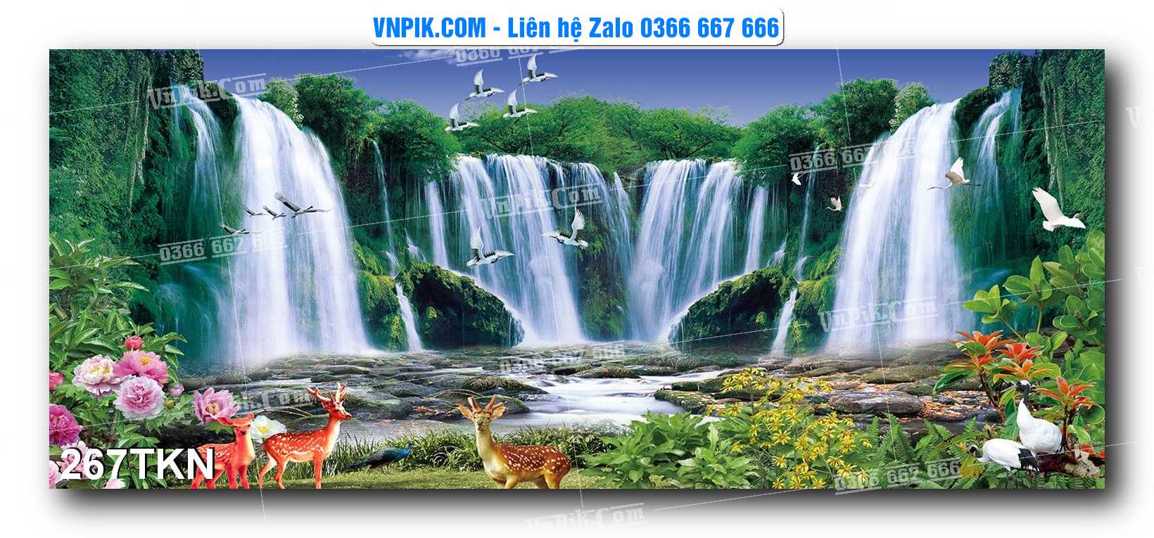 File PSD Vector Tranh Khổ Ngang – Tranh Thác Nước – Tranh Phong Cảnh Đẹp – Mã file 267TKN