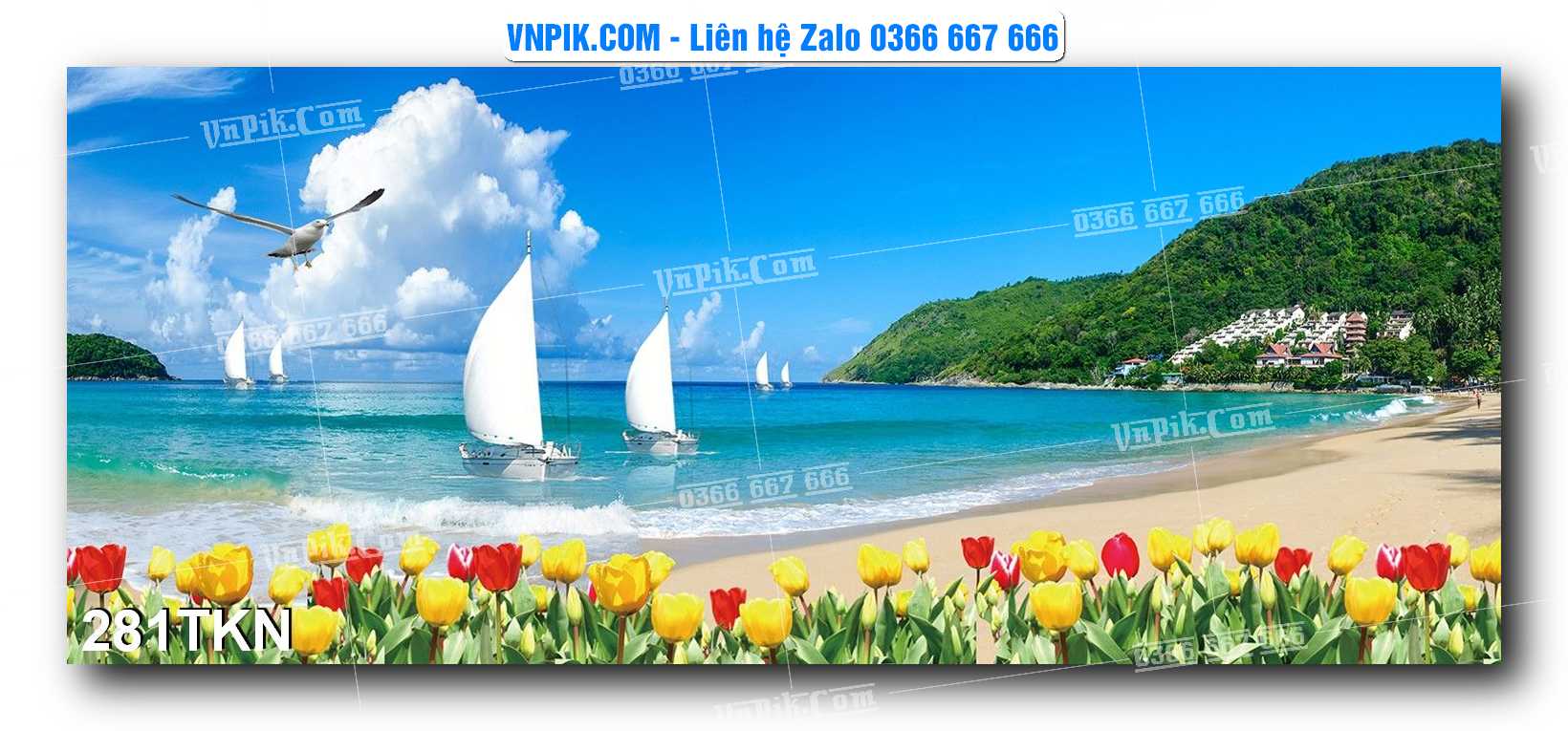 File PSD Vector Tranh Khổ Ngang – Tranh Thác Nước – Tranh Phong Cảnh Đẹp – Mã file 281TKN