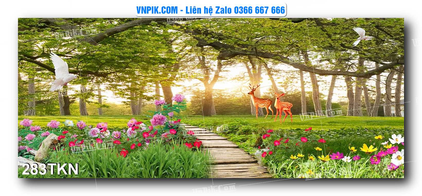 File PSD Vector Tranh Khổ Ngang – Tranh Thác Nước – Tranh Phong Cảnh Đẹp – Mã file 283TKN