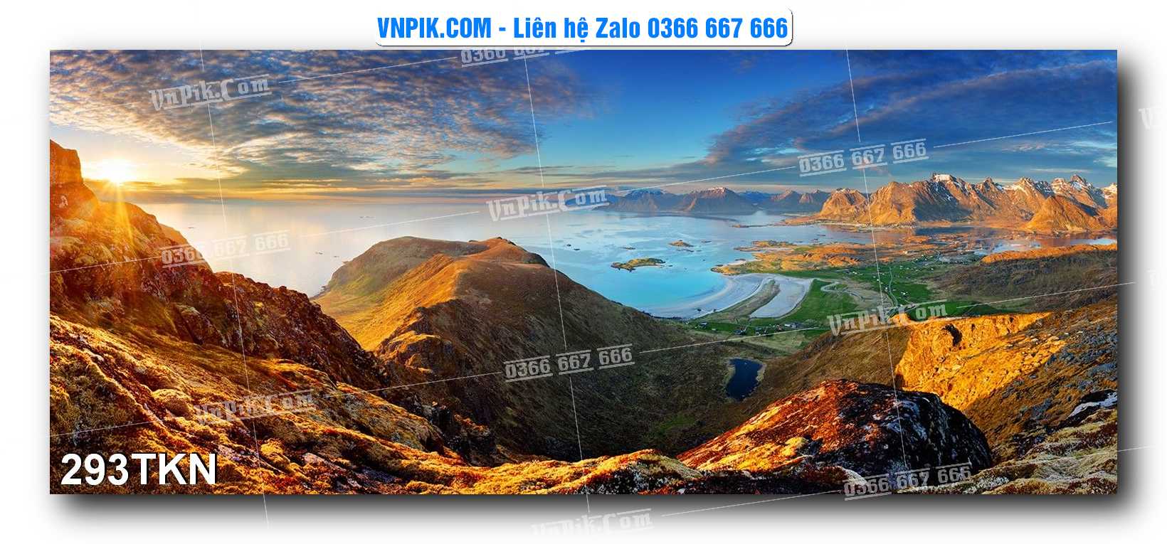 File PSD Vector Tranh Khổ Ngang – Tranh Thác Nước – Tranh Phong Cảnh Đẹp – Mã file 293TKN