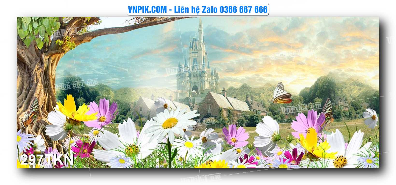 File PSD Vector Tranh Khổ Ngang – Tranh Thác Nước – Tranh Phong Cảnh Đẹp – Mã file 297TKN