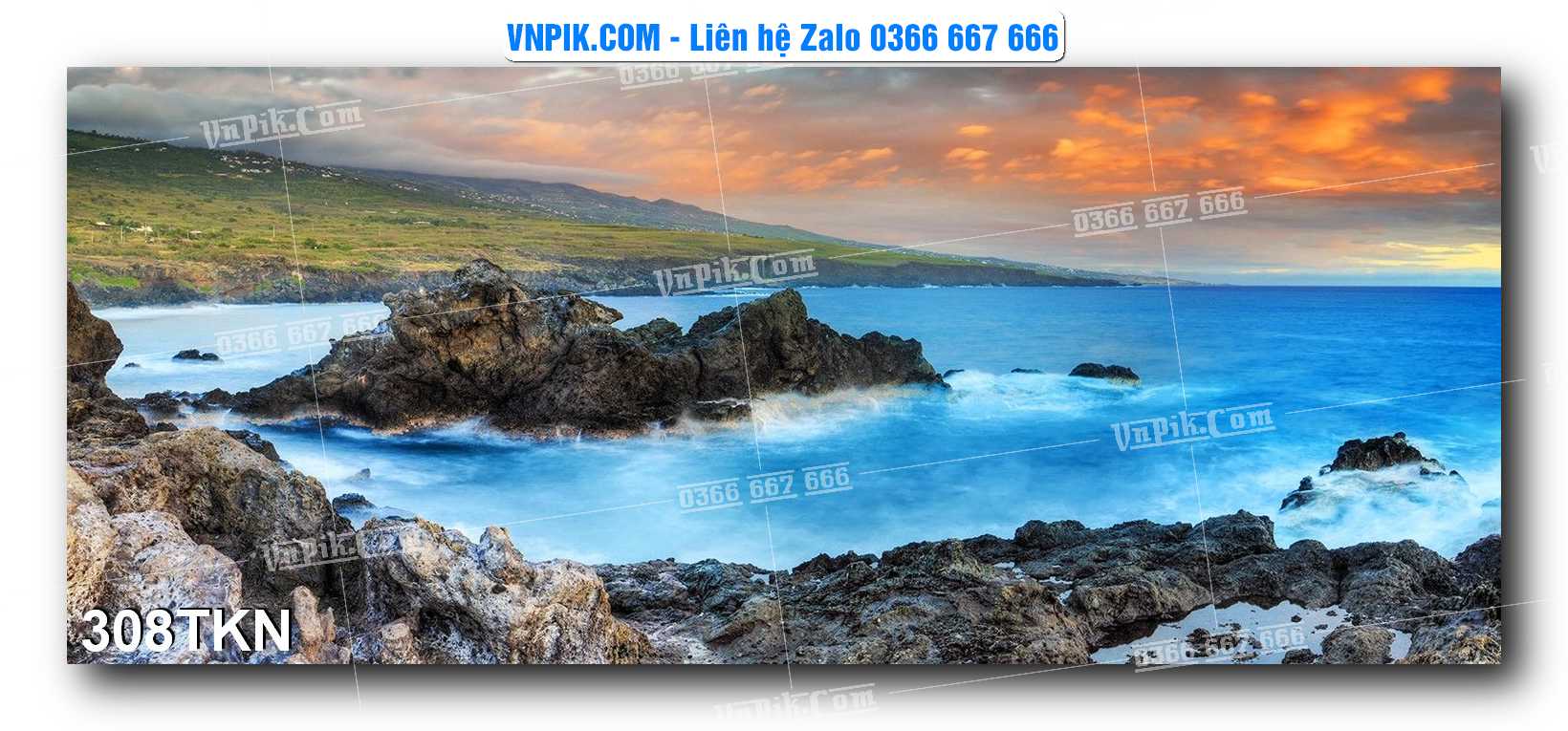 File PSD Vector Tranh Khổ Ngang – Tranh Thác Nước – Tranh Phong Cảnh Đẹp – Mã file 308TKN