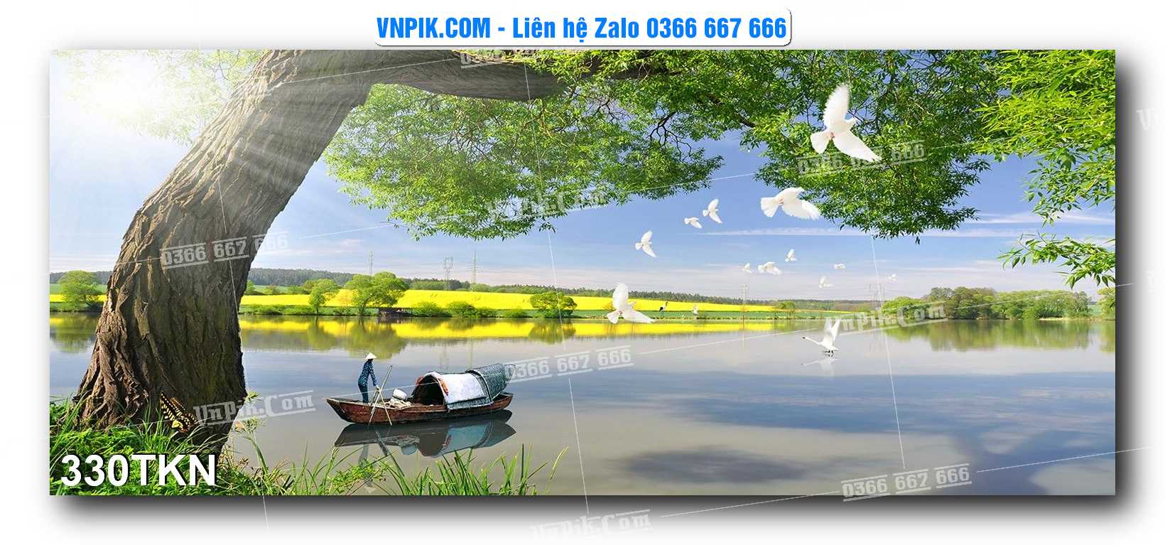 File PSD Vector Tranh Khổ Ngang – Tranh Thác Nước – Tranh Phong Cảnh Đẹp – Mã file 330TKN