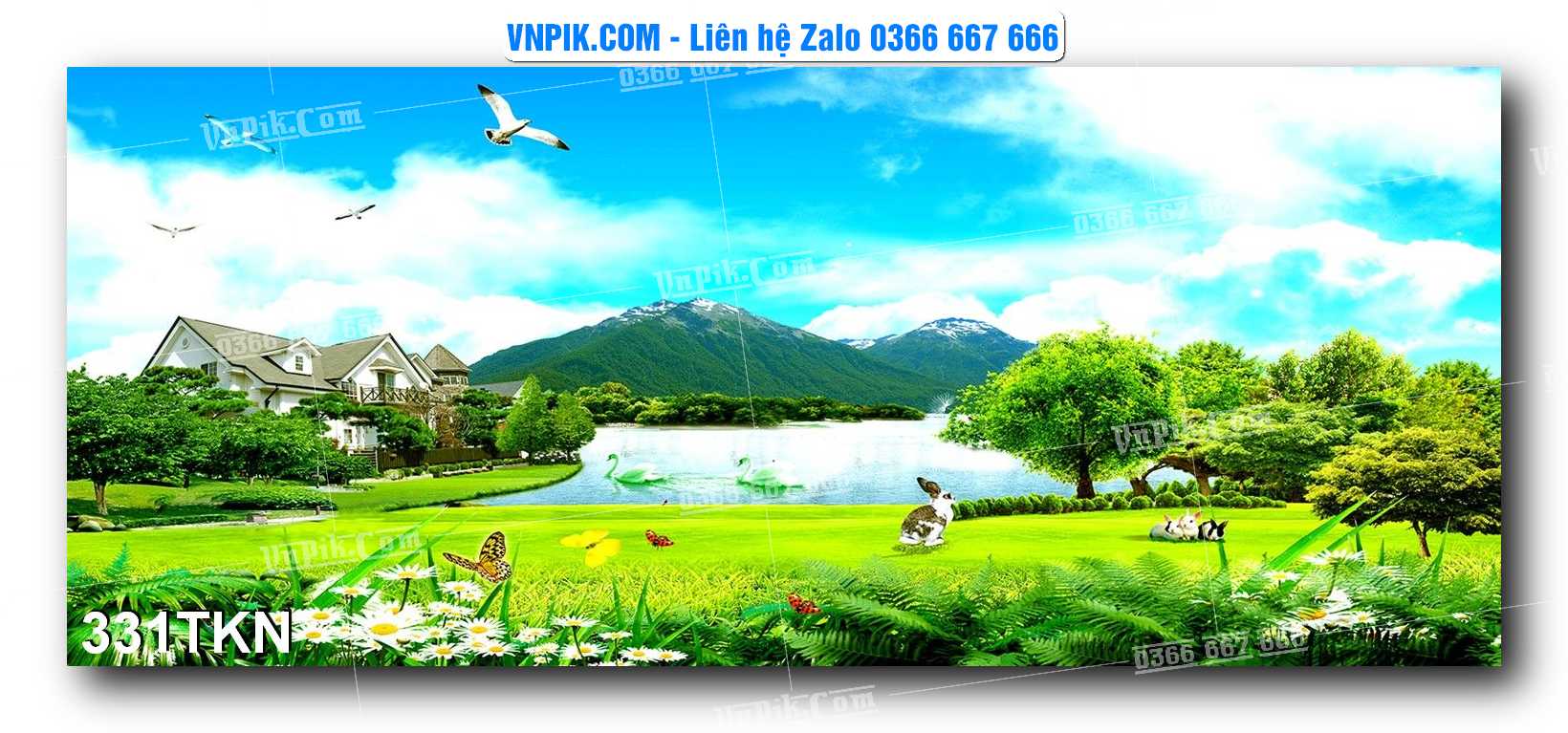 File PSD Vector Tranh Khổ Ngang – Tranh Thác Nước – Tranh Phong Cảnh Đẹp – Mã file 331TKN
