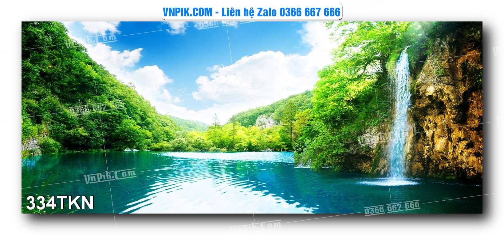 File PSD Vector Tranh Khổ Ngang – Tranh Thác Nước – Tranh Phong Cảnh Đẹp – Mã file 334TKN