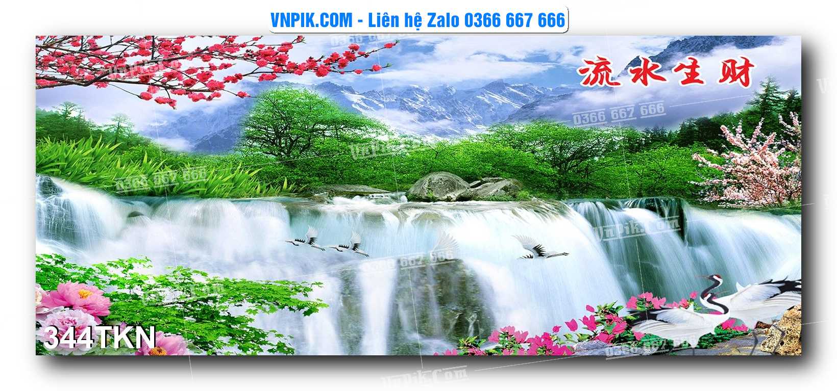 File PSD Vector Tranh Khổ Ngang – Tranh Thác Nước – Tranh Phong Cảnh Đẹp – Mã file 344TKN