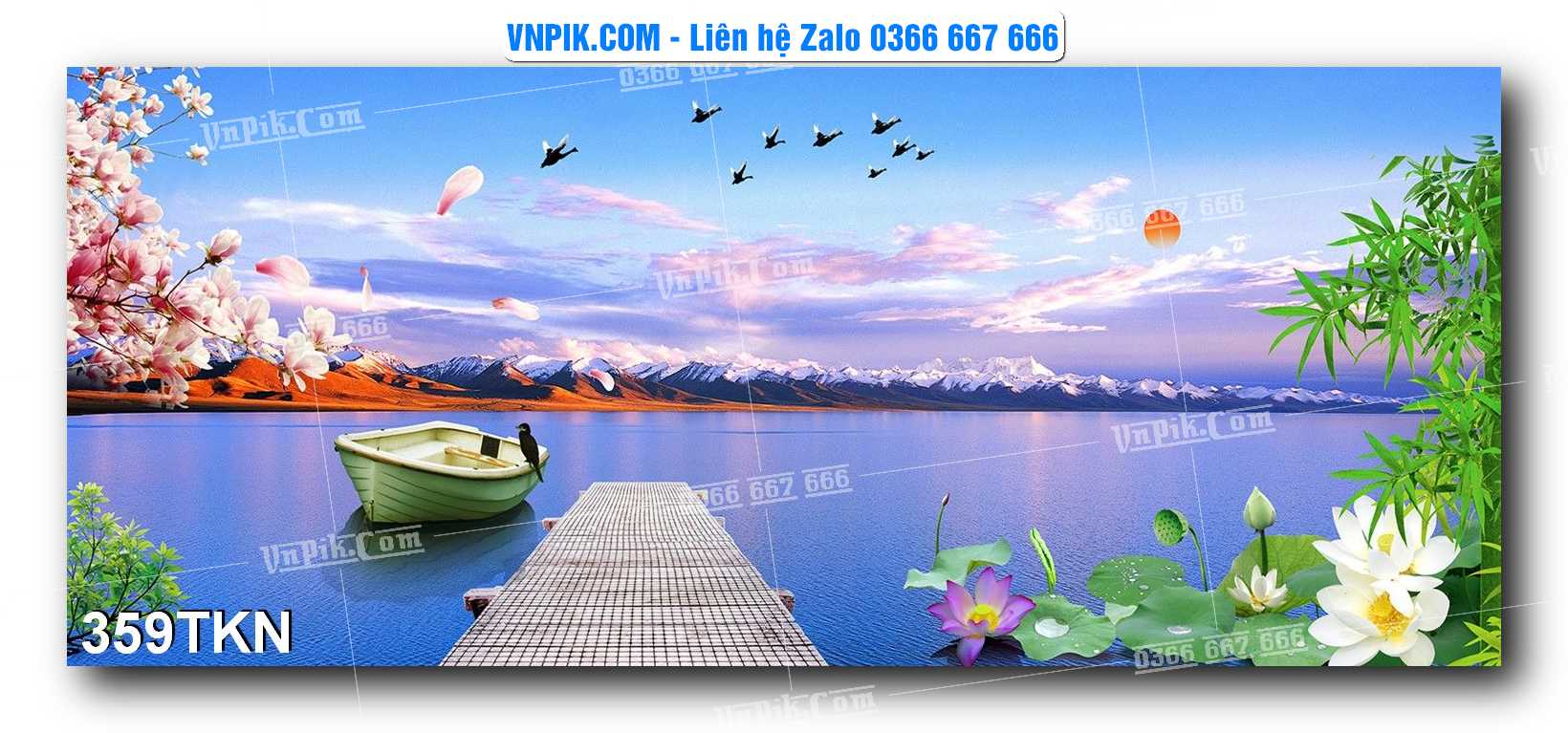 File PSD Vector Tranh Khổ Ngang – Tranh Thác Nước – Tranh Phong Cảnh Đẹp – Mã file 359TKN
