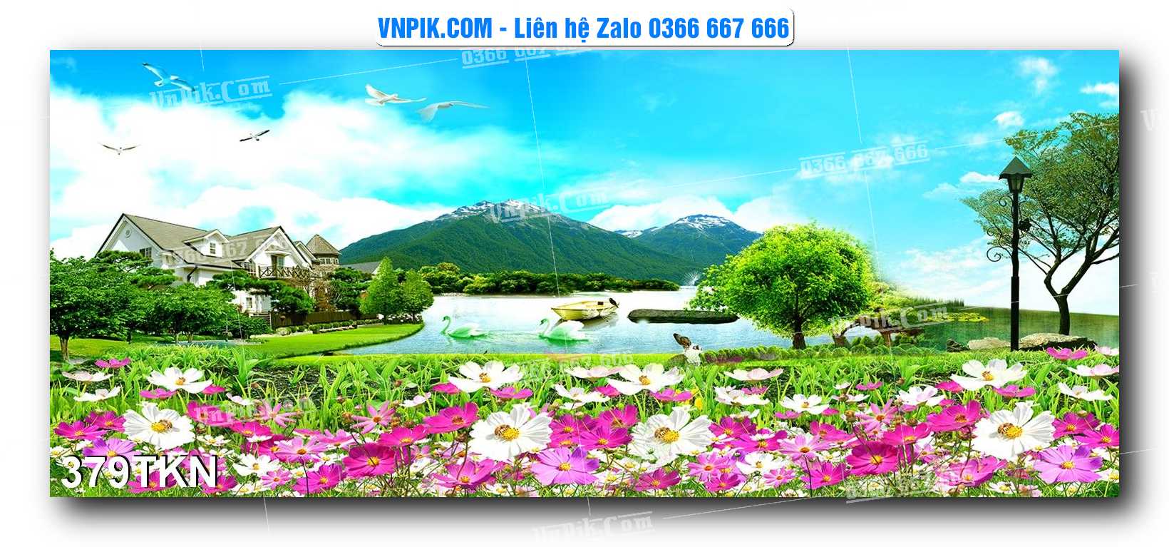 File PSD Vector Tranh Khổ Ngang – Tranh Thác Nước – Tranh Phong Cảnh Đẹp – Mã file 379TKN