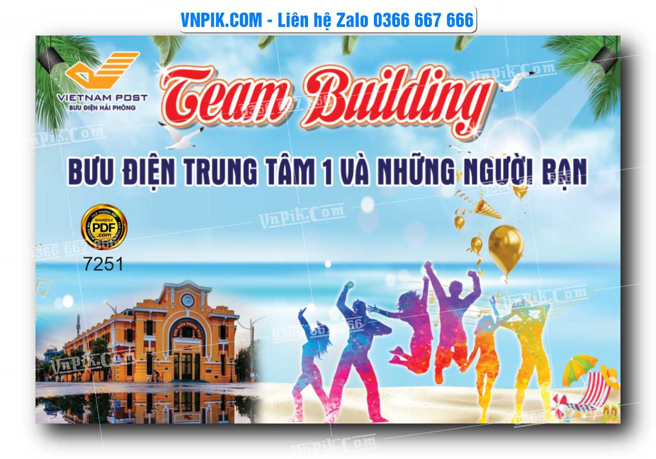 Backdrop Team building bưu điện Việt Nam Post
