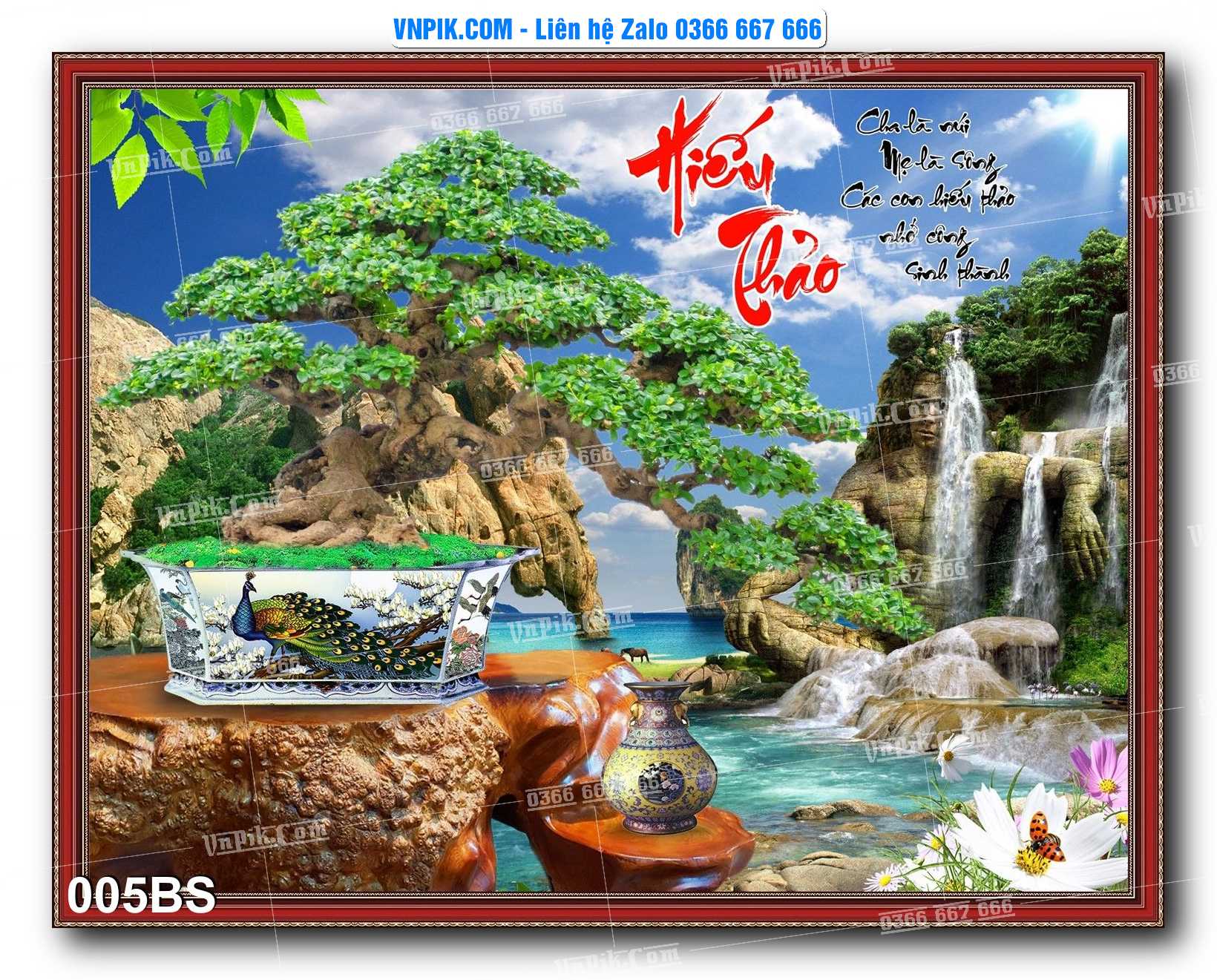 File PSD Tranh Bon Sai Cây Cảnh Trang Trí Siêu Đẹp Mã File 005BS
