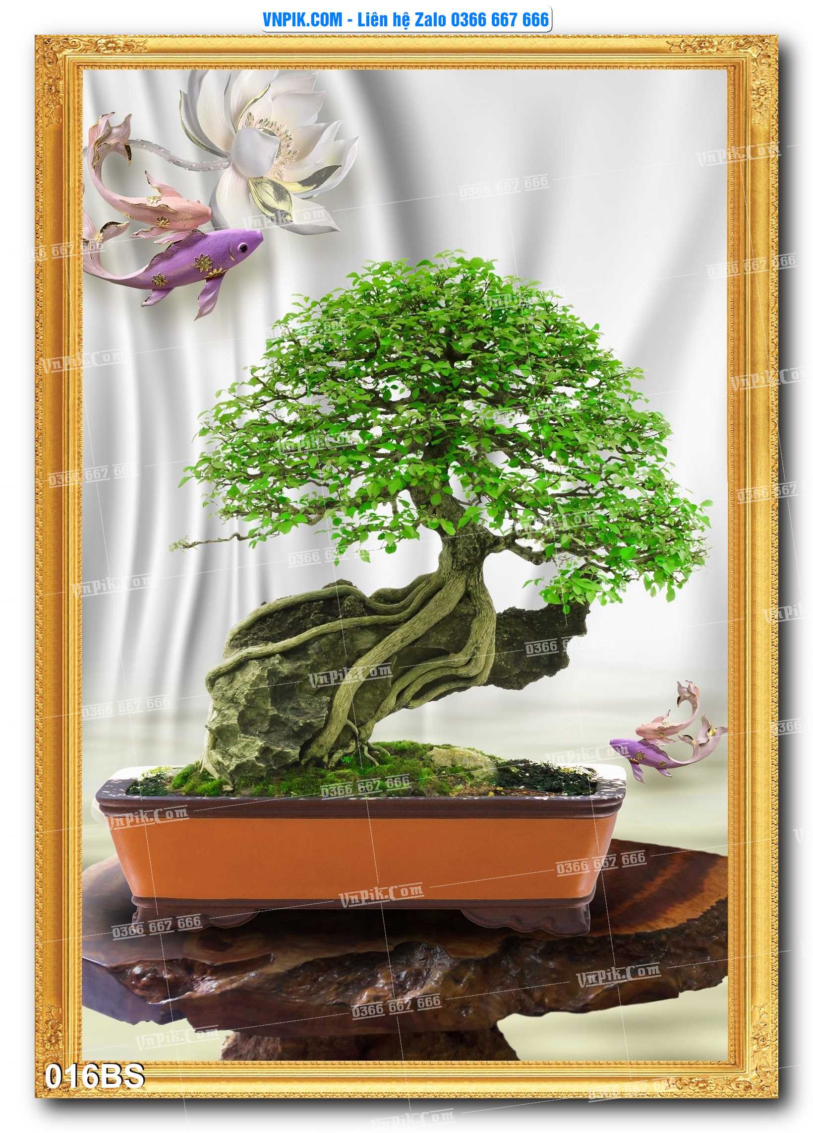 File PSD Tranh Bon Sai Cây Cảnh Trang Trí Siêu Đẹp Mã File 016BS