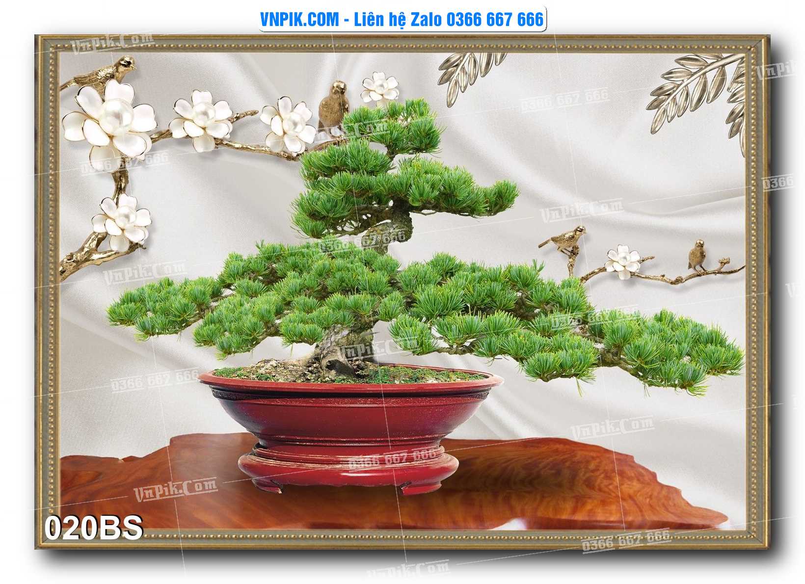 File PSD Tranh Bon Sai Cây Cảnh Trang Trí Siêu Đẹp Mã File 020BS