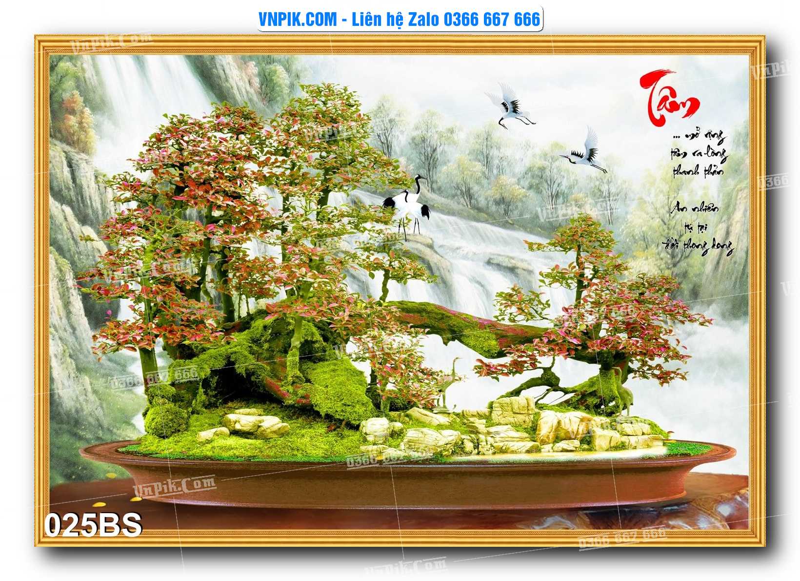 File PSD Tranh Bon Sai Cây Cảnh Trang Trí Siêu Đẹp Mã File 025BS